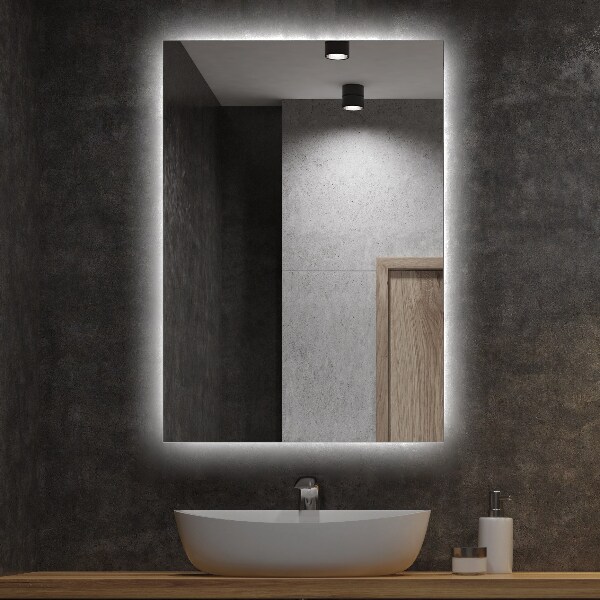 Oglinda dreptunghiulara pentru baie cu led 70x50 cm