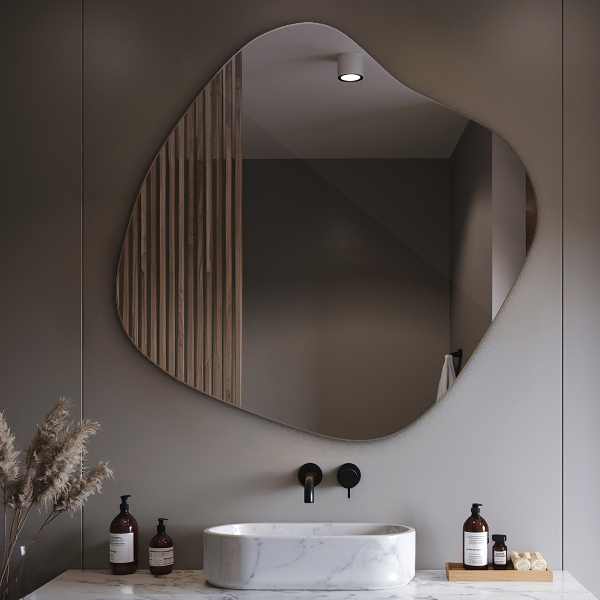 Oglindă neregulata în formă de pată original 68x67 cm