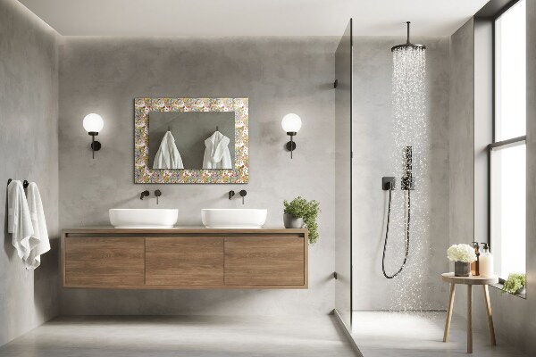 Oglinda imprimata Flori de fluturi colorate