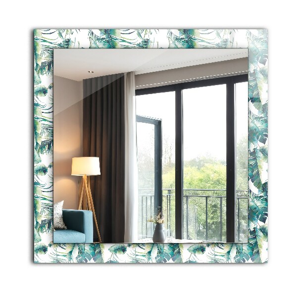 Decor oglinda Frunze tropicale verzi