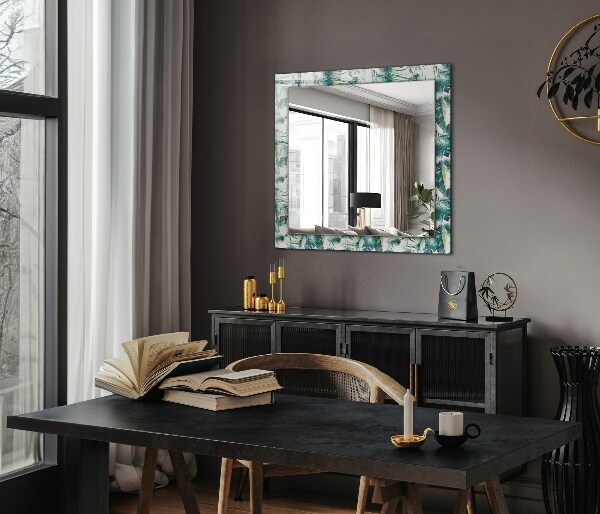 Decor oglinda Frunze tropicale verzi