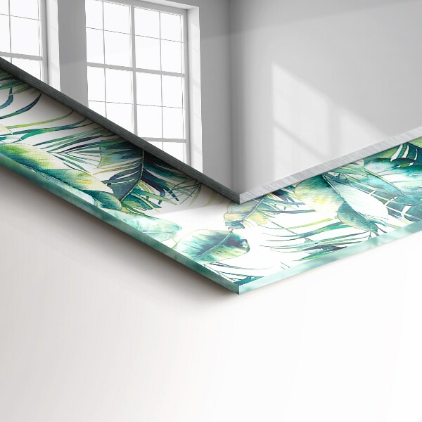 Decor oglinda Frunze tropicale verzi