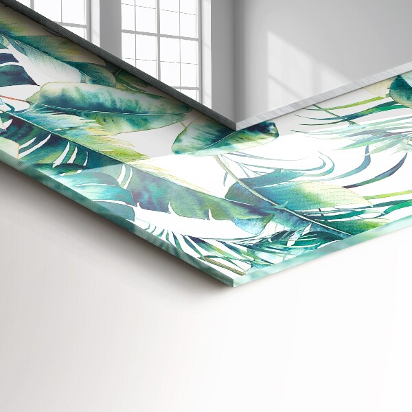 Decor oglinda Frunze tropicale verzi