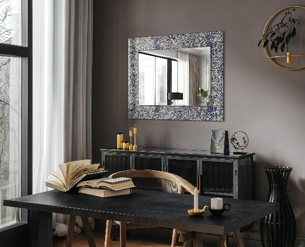 Decor oglinda Model floral pe țesătură