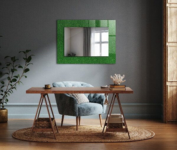 Oglinda cu rama imprimata Iarbă verde