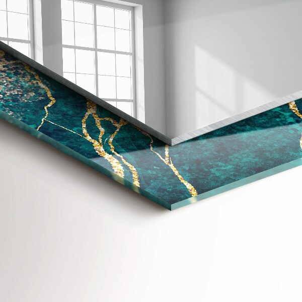 Decoratiuni perete cu oglinda Marmură verde