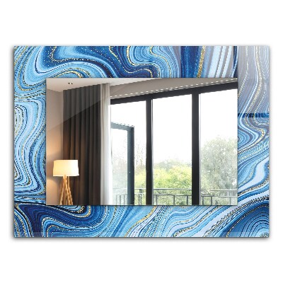 Oglinda perete decorativa Motiv abstract albastru