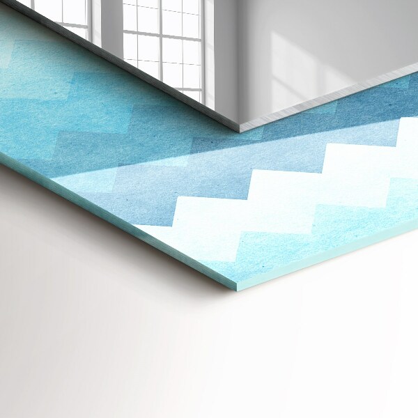 Oglinda cu rama imprimata Model în zig-zag în gradient