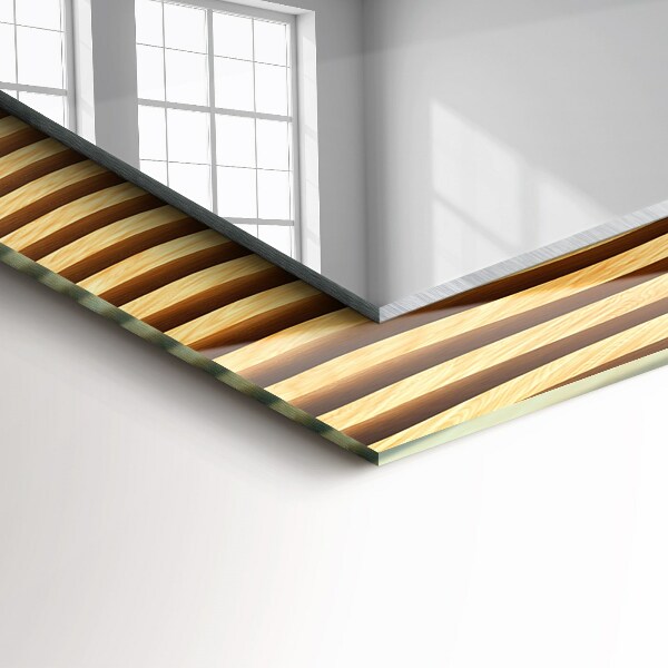 Oglinda cu decor Valuri în lemn