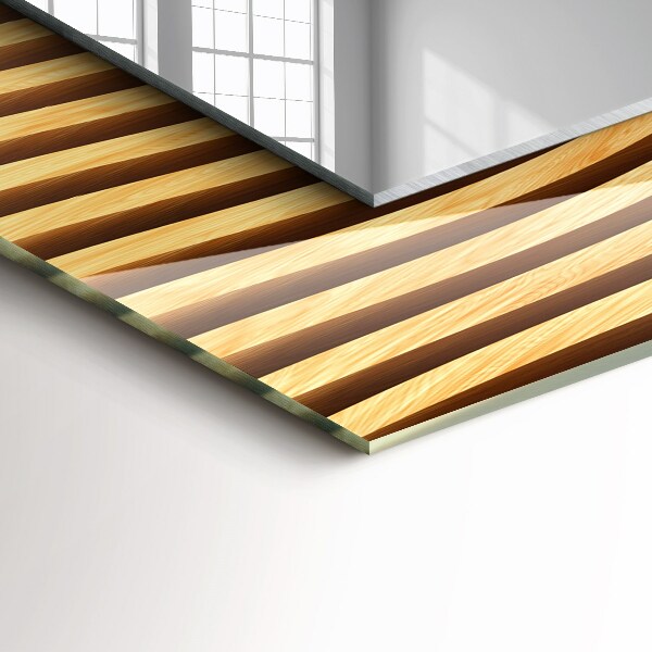 Oglinda cu decor Valuri în lemn