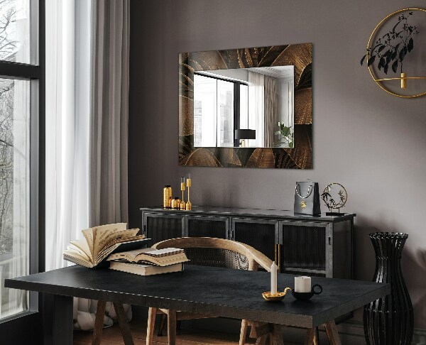 Decoratiuni perete cu oglinda Frunze tropicale