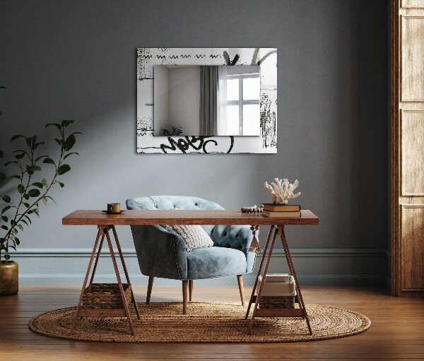 Oglinda decor perete Șabloane abstracte moderne