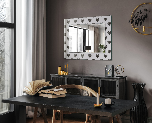 Decor oglinda Desen de inimă neagră