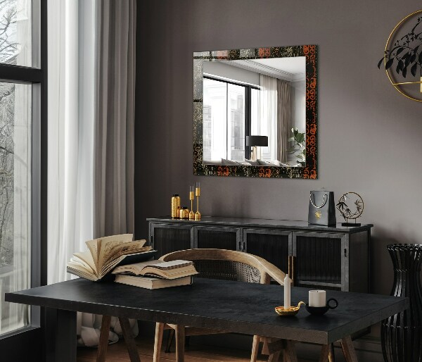 Oglinda cu decor Motiv ornamental etnic