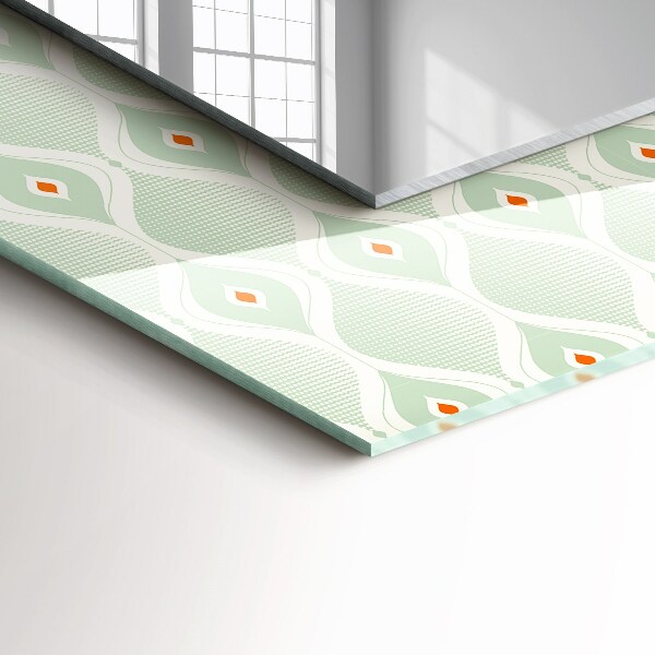 Oglinda imprimata Model geometric verde