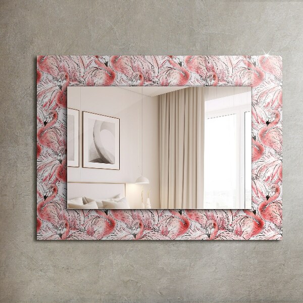 Decor oglinda Flamingo roz
