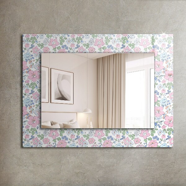 Oglinda decor perete Model de floare din țesătură
