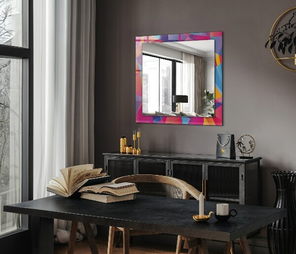 Oglinda cu decor Motive geometrice colorate