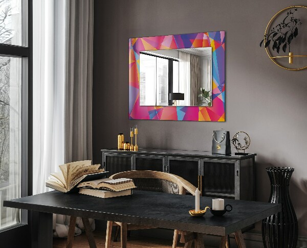 Oglinda cu decor Motive geometrice colorate
