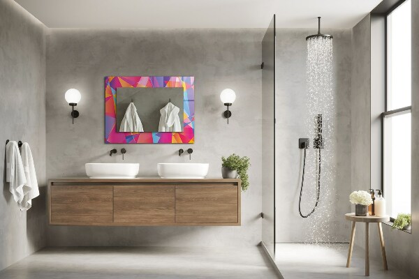 Oglinda cu decor Motive geometrice colorate