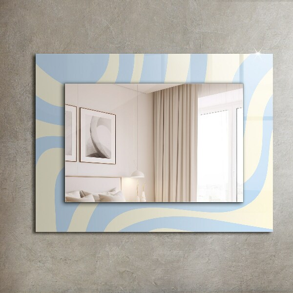 Decoratiuni perete cu oglinda Motive ondulate abstracte