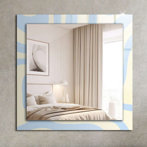 Decoratiuni perete cu oglinda Motive ondulate abstracte