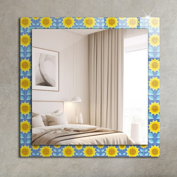 Decor oglinda Motive cu frunze de floarea-soarelui
