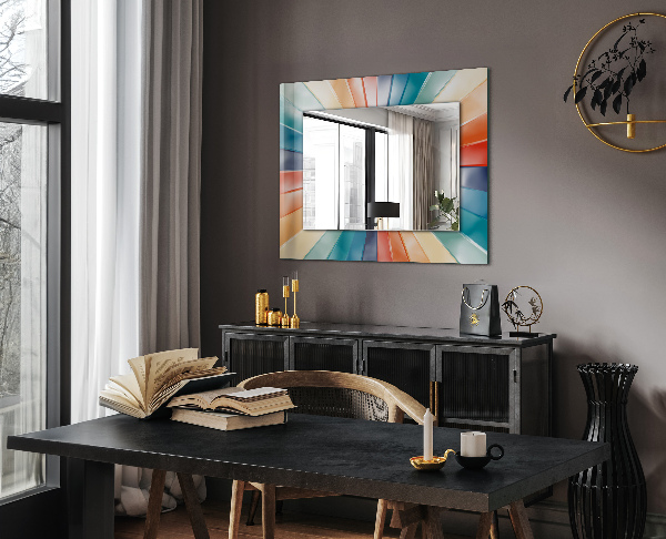 Oglinda cu decor Raze de lumină colorate