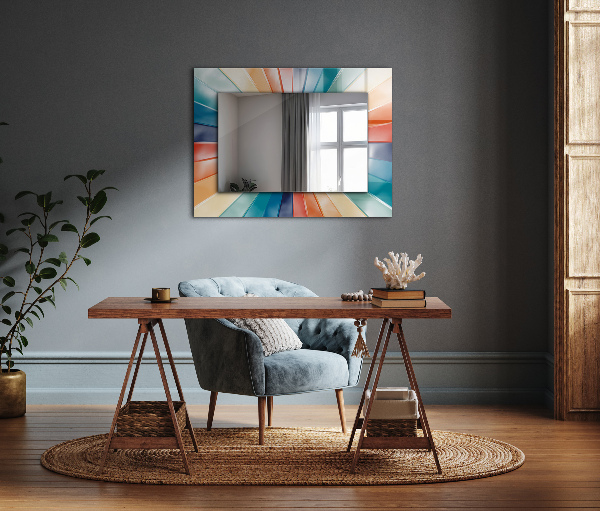 Oglinda cu decor Raze de lumină colorate