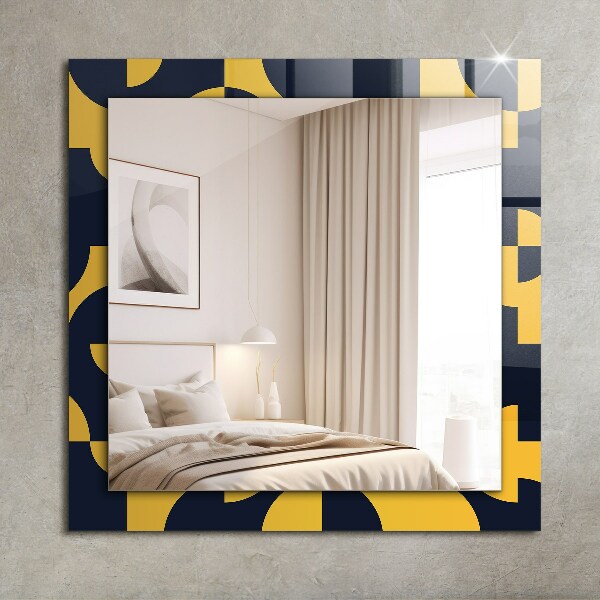 Oglinda cu rama imprimata Motiv geometric abstract