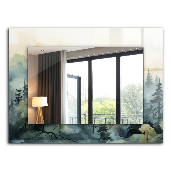 Oglinda decor perete Flori frunze păsări