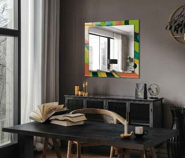 Oglinda cu rama imprimata Motiv geometric