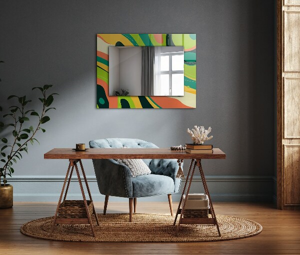 Oglinda cu rama imprimata Motiv geometric