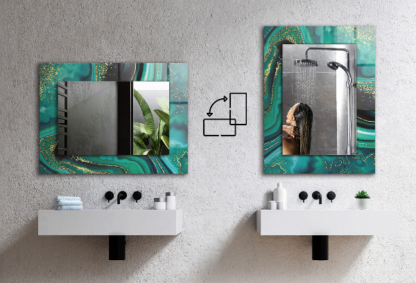 Oglinda decor perete Piatră albă netedă