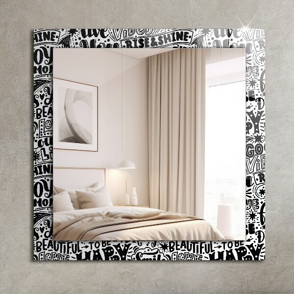 Oglinda decor perete Linii diagonale pe lemn