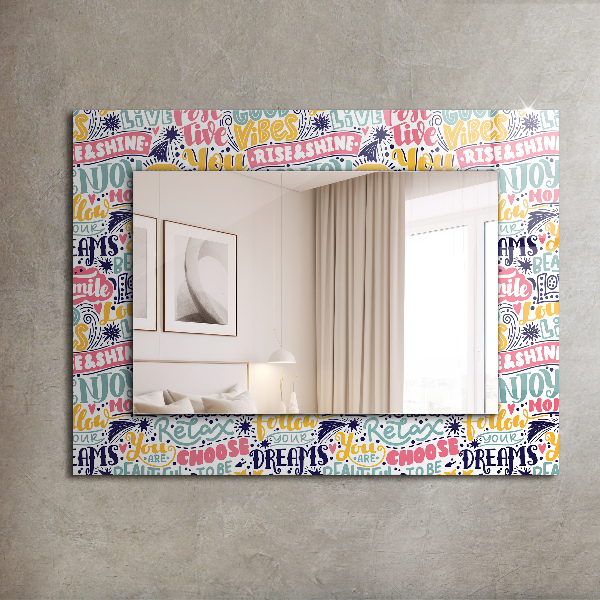 Oglinda perete decorativa Motive abstracte în portocaliu