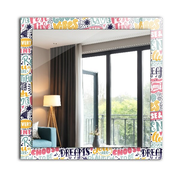 Oglinda perete decorativa Motive abstracte în portocaliu