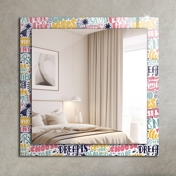 Oglinda perete decorativa Motive abstracte în portocaliu