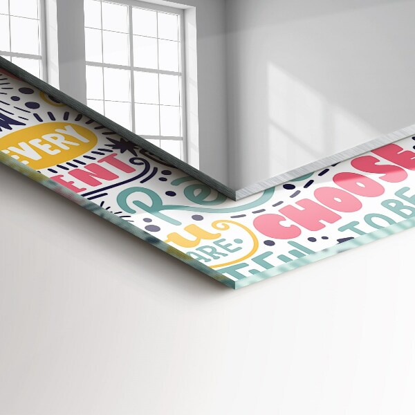 Oglinda perete decorativa Motive abstracte în portocaliu
