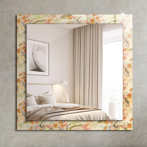 Oglinda cu decor Motiv geometric alb-negru