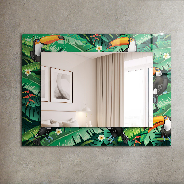 Decoratiuni perete cu oglinda Motiv geometric turcoaz