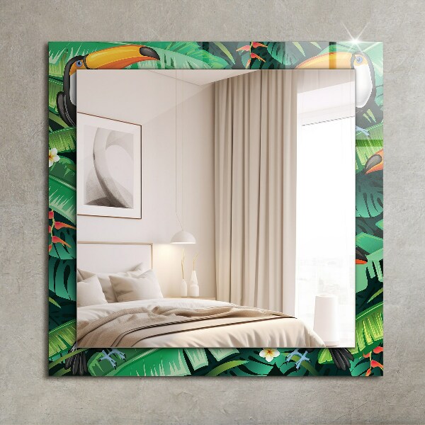 Decoratiuni perete cu oglinda Motiv geometric turcoaz