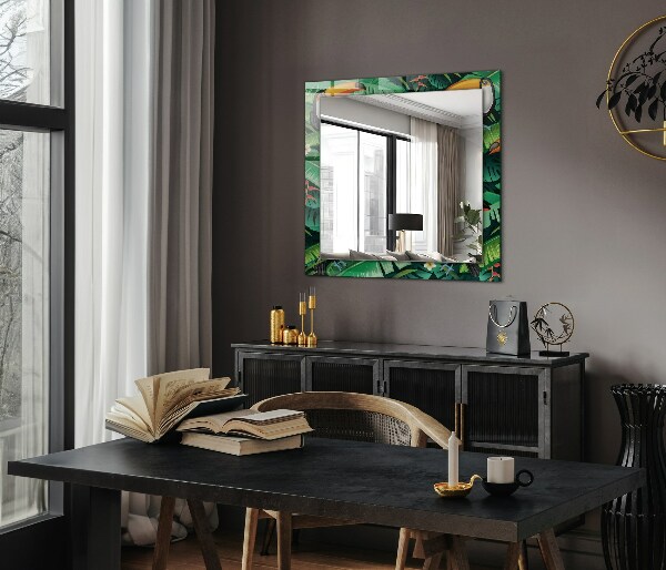 Decoratiuni perete cu oglinda Motiv geometric turcoaz