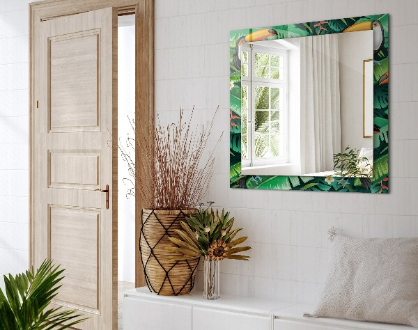 Decoratiuni perete cu oglinda Motiv geometric turcoaz