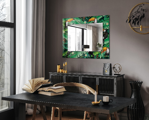 Decoratiuni perete cu oglinda Motiv geometric turcoaz