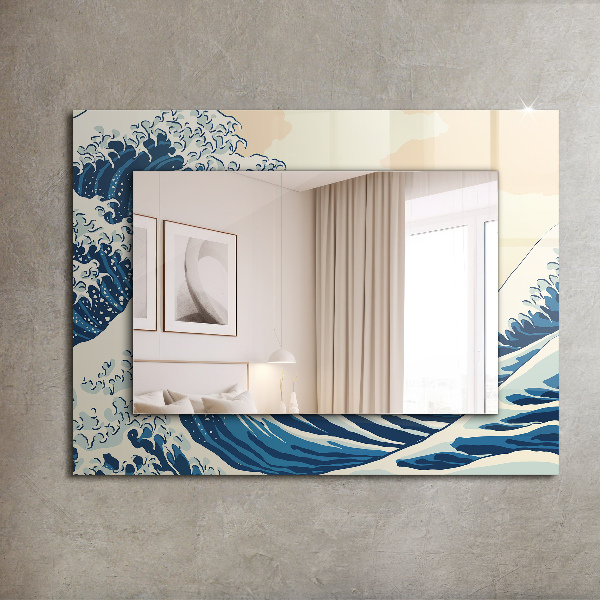 Oglinda imprimata Marmură abstractă din rășină