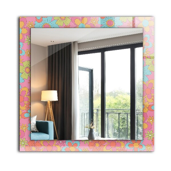 Oglinda cu decor Stele roz