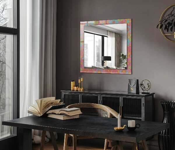 Oglinda cu decor Stele roz