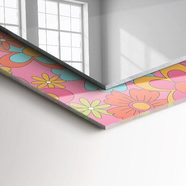 Oglinda cu decor Stele roz