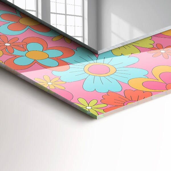Oglinda cu decor Stele roz
